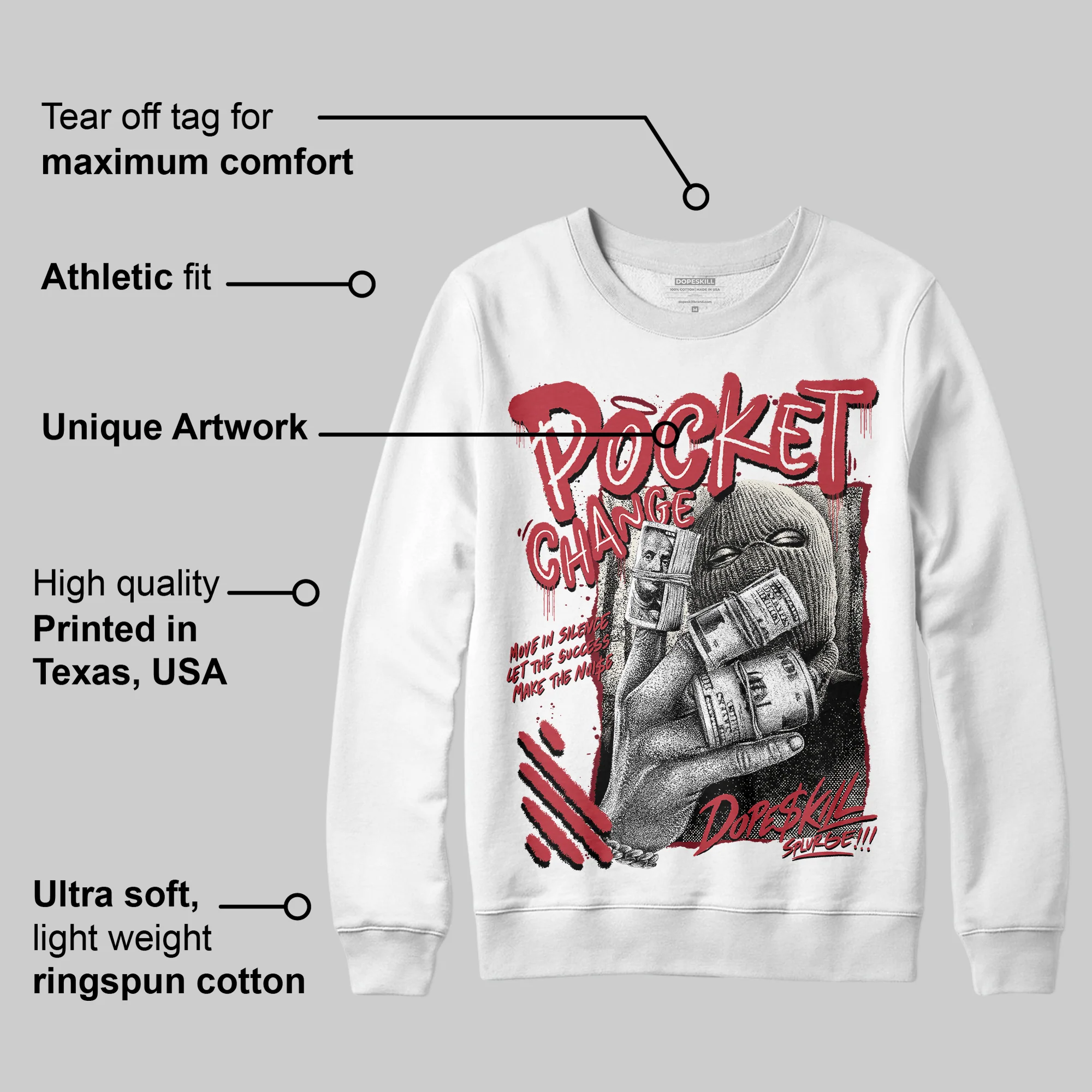 Valentine’s Day 4s DopeSkill Sweatshirt Pocket Change Graphic - Image 3