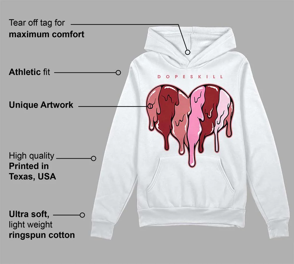 Valentine's Day Collection DopeSkill Hoodie Sweatshirt Slime Drip Heart Graphic - Image 3