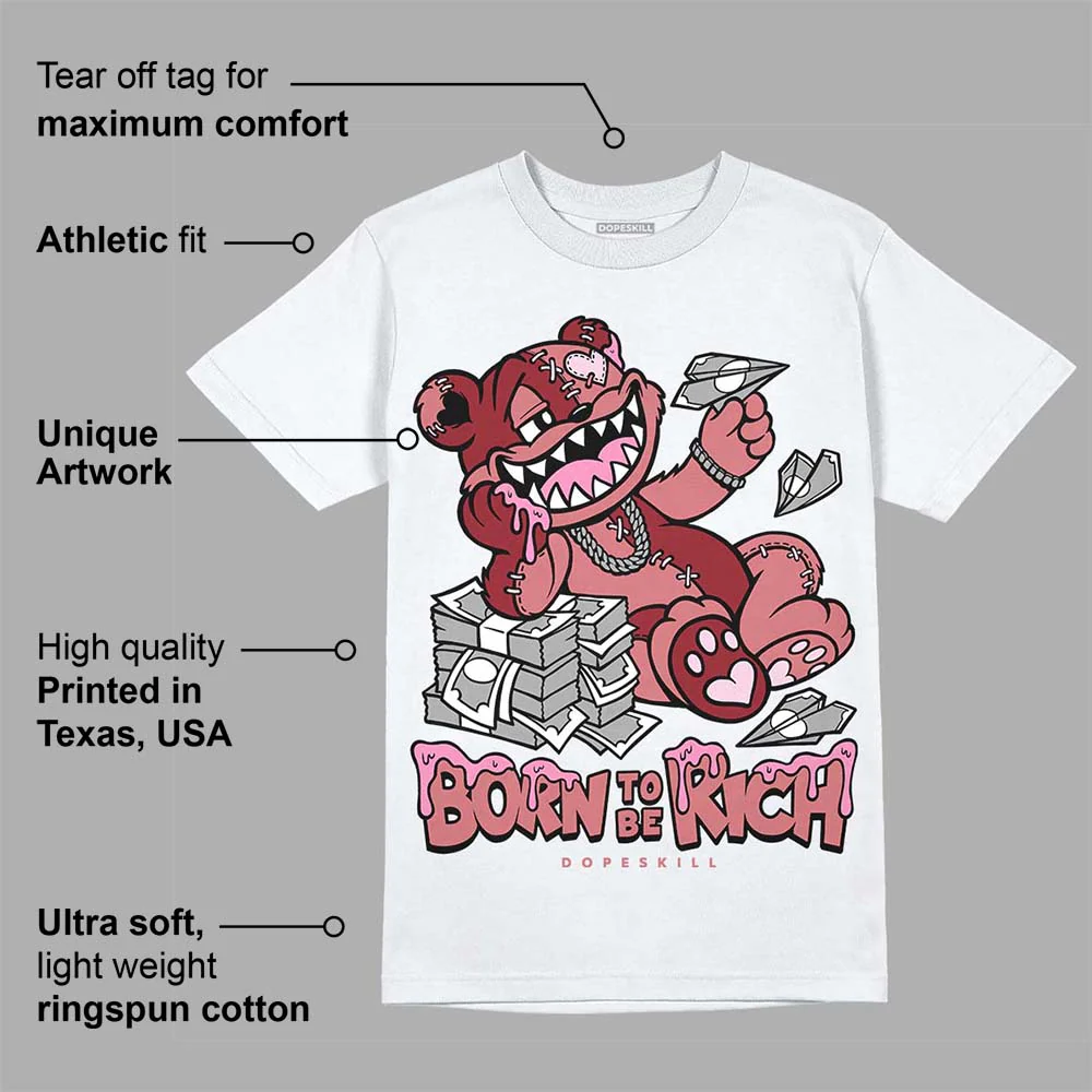 Valentine's Day Collection DopeSkill T-Shirt Born To Be Rich Graphic - Image 3