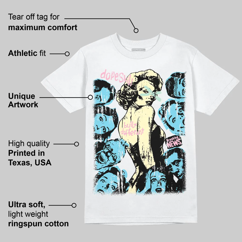 Verdy x SB Dunk Visty DopeSkill T-Shirt Built Different Graphic - Image 3