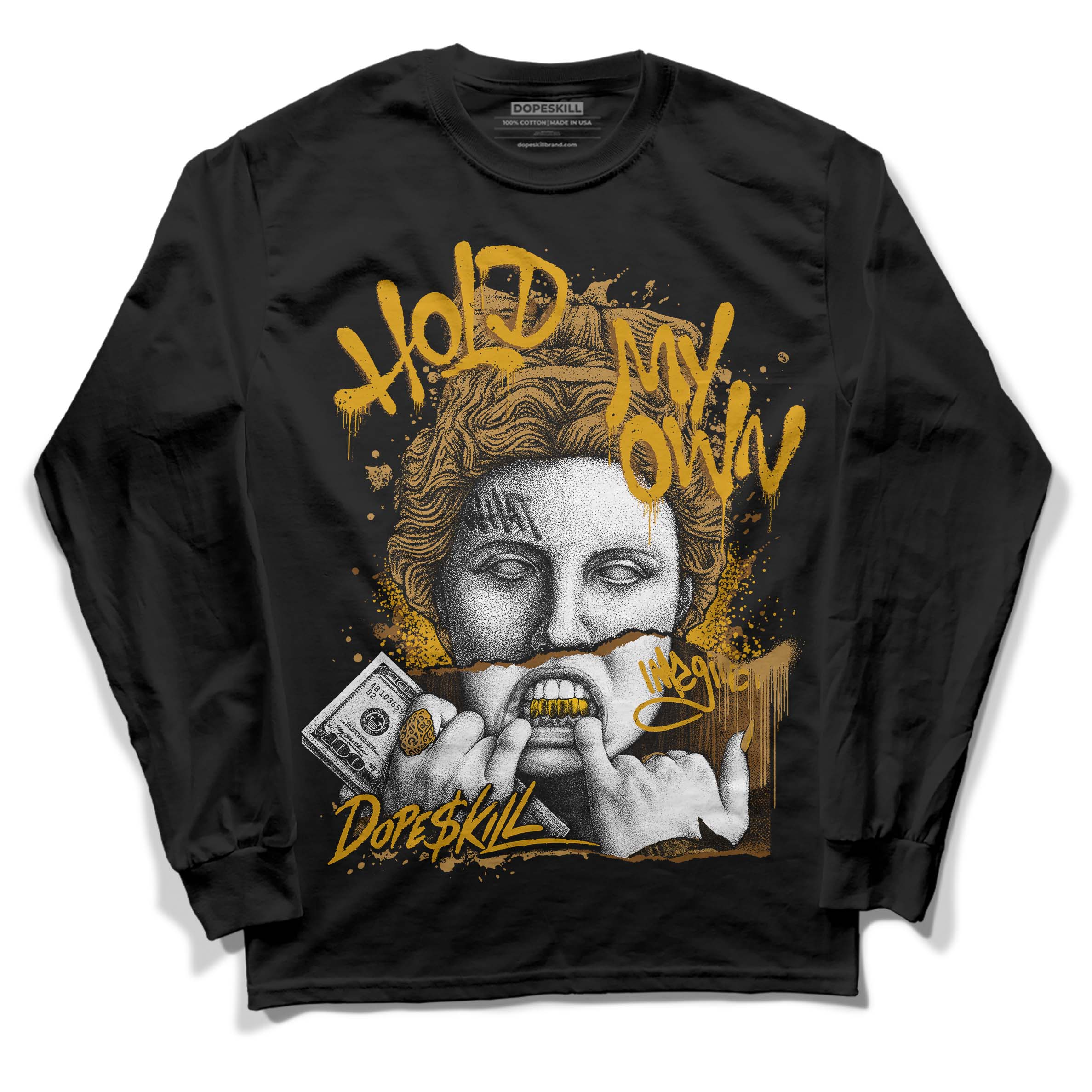 Wheat 13s DopeSkill Long Sleeve T-Shirt Hold My Own Graphic - Image 2