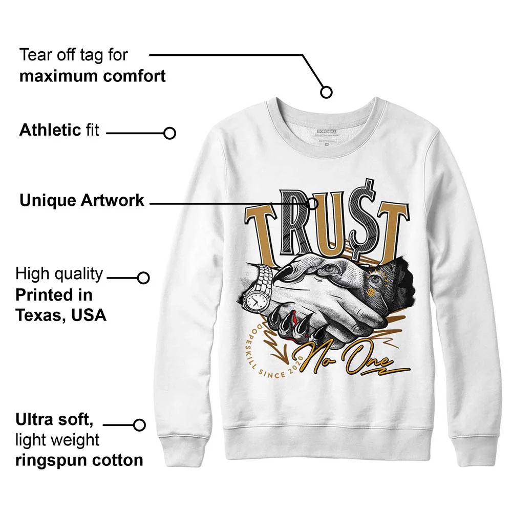 Wheat 13s DopeSkill Sweatshirt Trust No One Graphic - Image 3