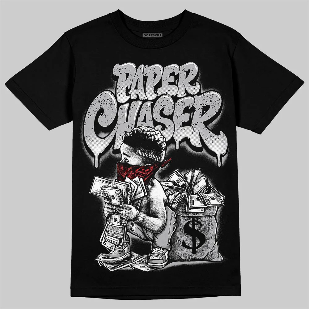 White Cement 4s DopeSkill T-Shirt Paper Chaser Boy Graphic - Image 2