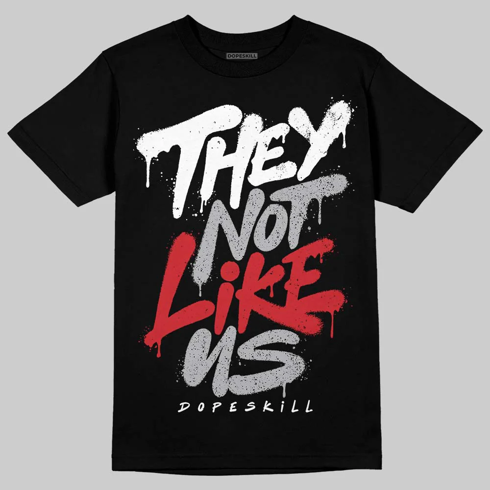 White Cement 4s DopeSkill T-Shirt They Not Like Us Graphic - Image 2