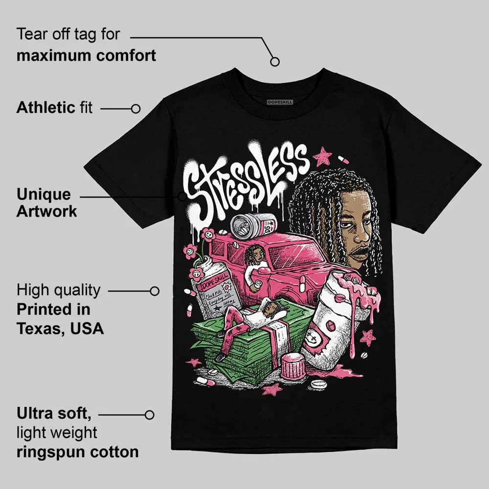 White Fluo Pink DopeSkill T-Shirt Stressless Graphic - Image 3