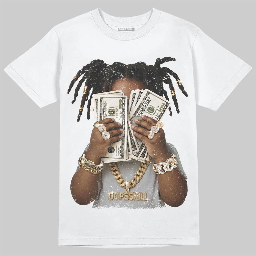Wolf Grey 12s DopeSkill T-Shirt Rich Youth Graphic - Image 2