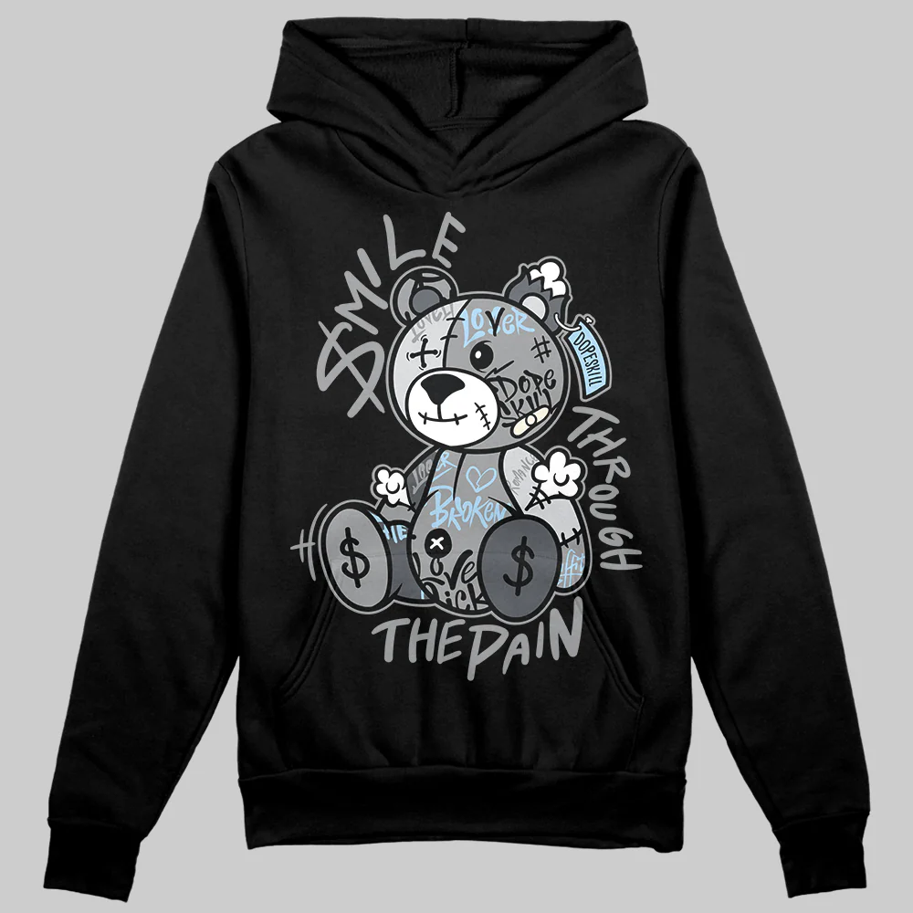 Wolf Grey 5s DopeSkill Hoodie Sweatshirt Smile Through The Pain Graphic - Image 2