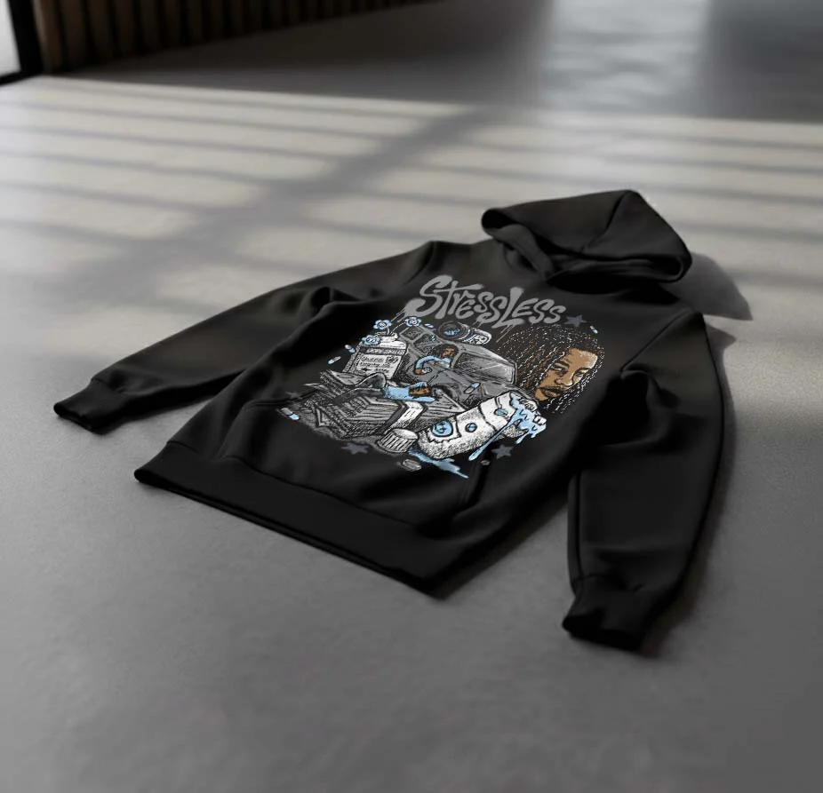 Wolf Grey 5s DopeSkill Hoodie Sweatshirt Stressless Graphic - Image 4