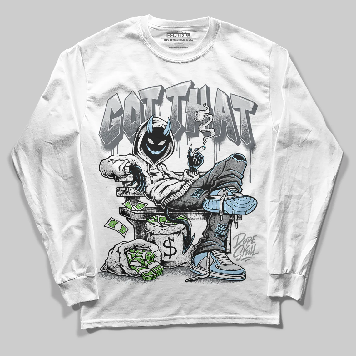 Wolf Grey 5s DopeSkill Long Sleeve T-Shirt Got That Graphic
