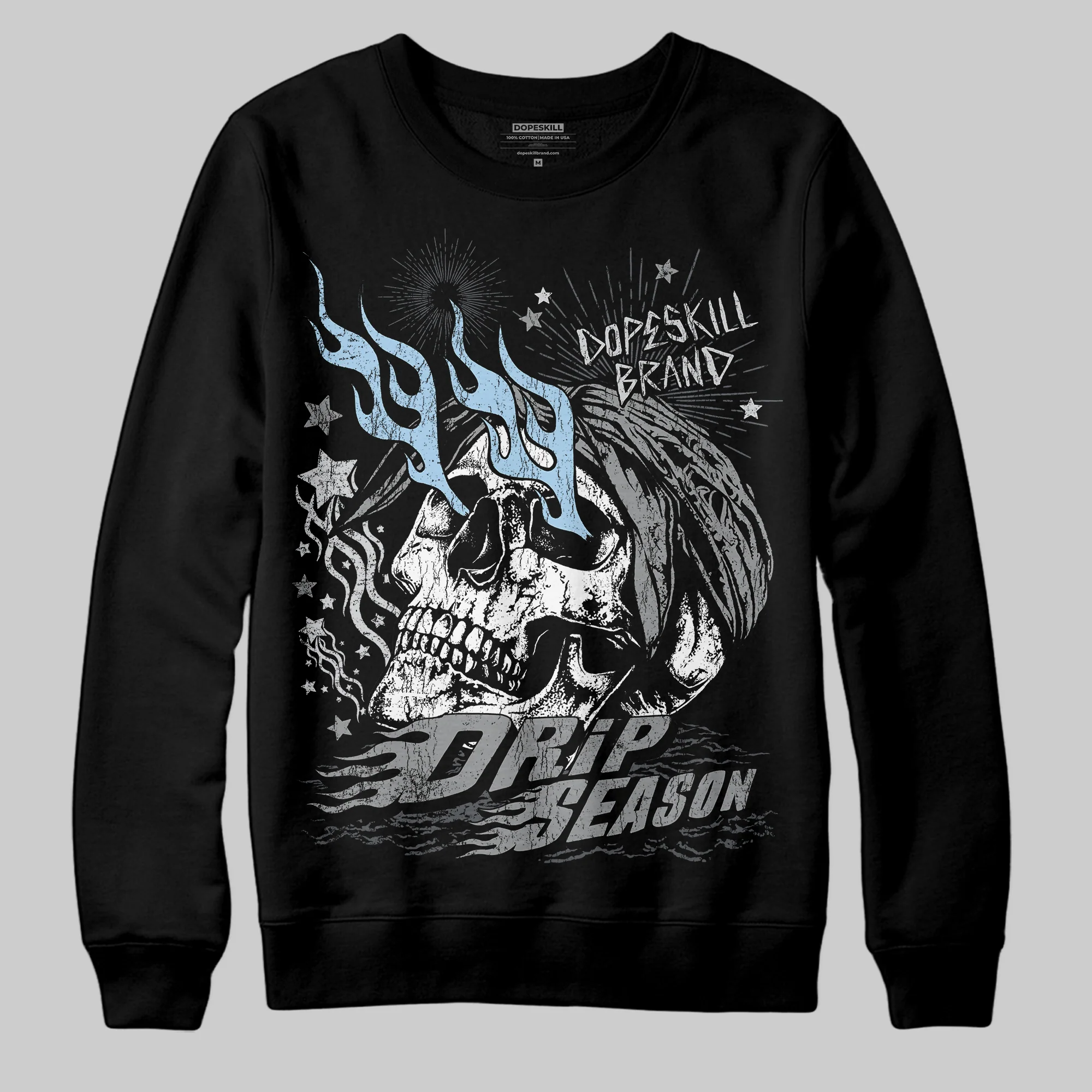 Wolf Grey 5s DopeSkill Sweatshirt Drip Season Graphic - Image 2