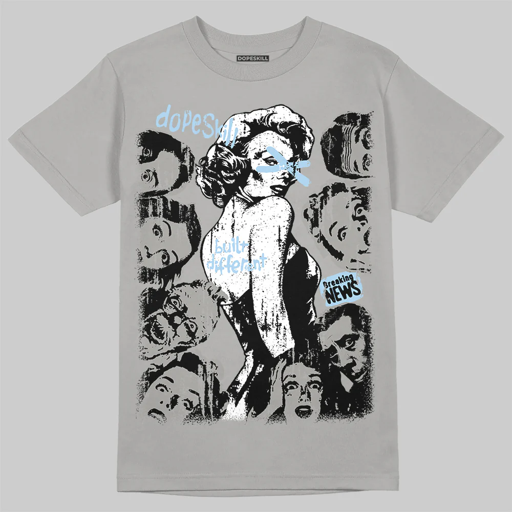 Wolf Grey 5s DopeSkill T-Shirt Built Different Graphic - Image 3