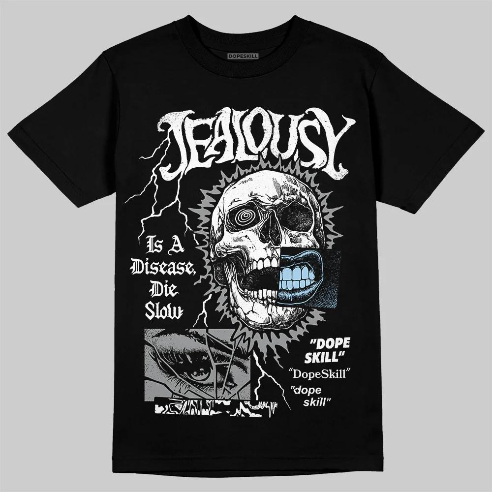 Wolf Grey 5s DopeSkill T-Shirt Jealousy Graphic - Image 2