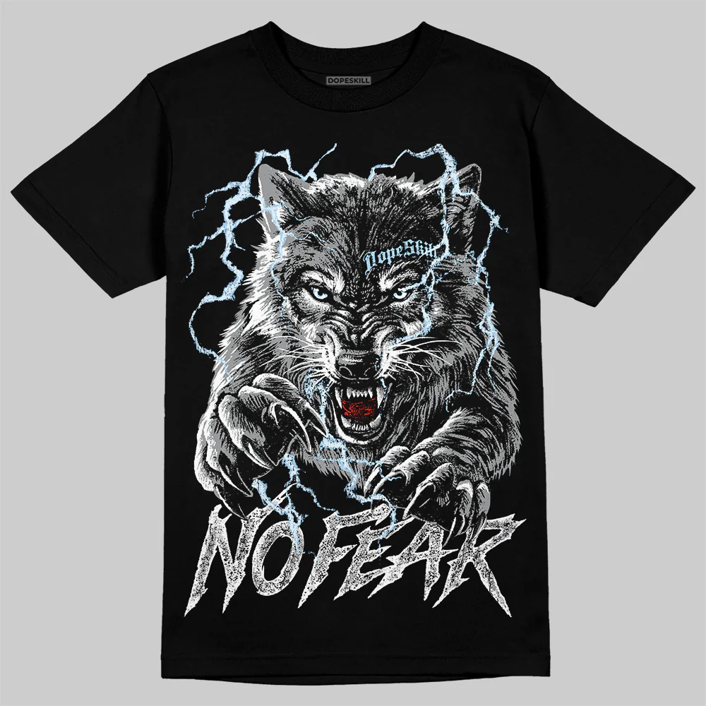 Wolf Grey 5s DopeSkill T-Shirt No Fear Graphic - Image 2