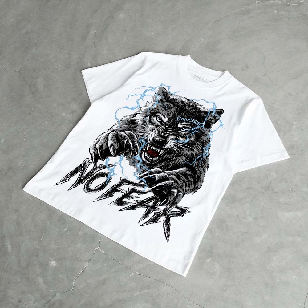 Wolf Grey 5s DopeSkill T-Shirt No Fear Graphic - Image 4