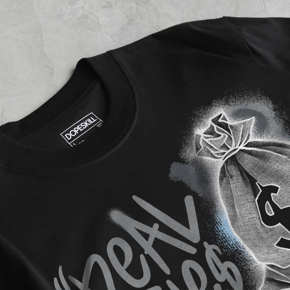 Wolf Grey 5s DopeSkill T-Shirt Real Ones Move In Silence Graphic - Image 5
