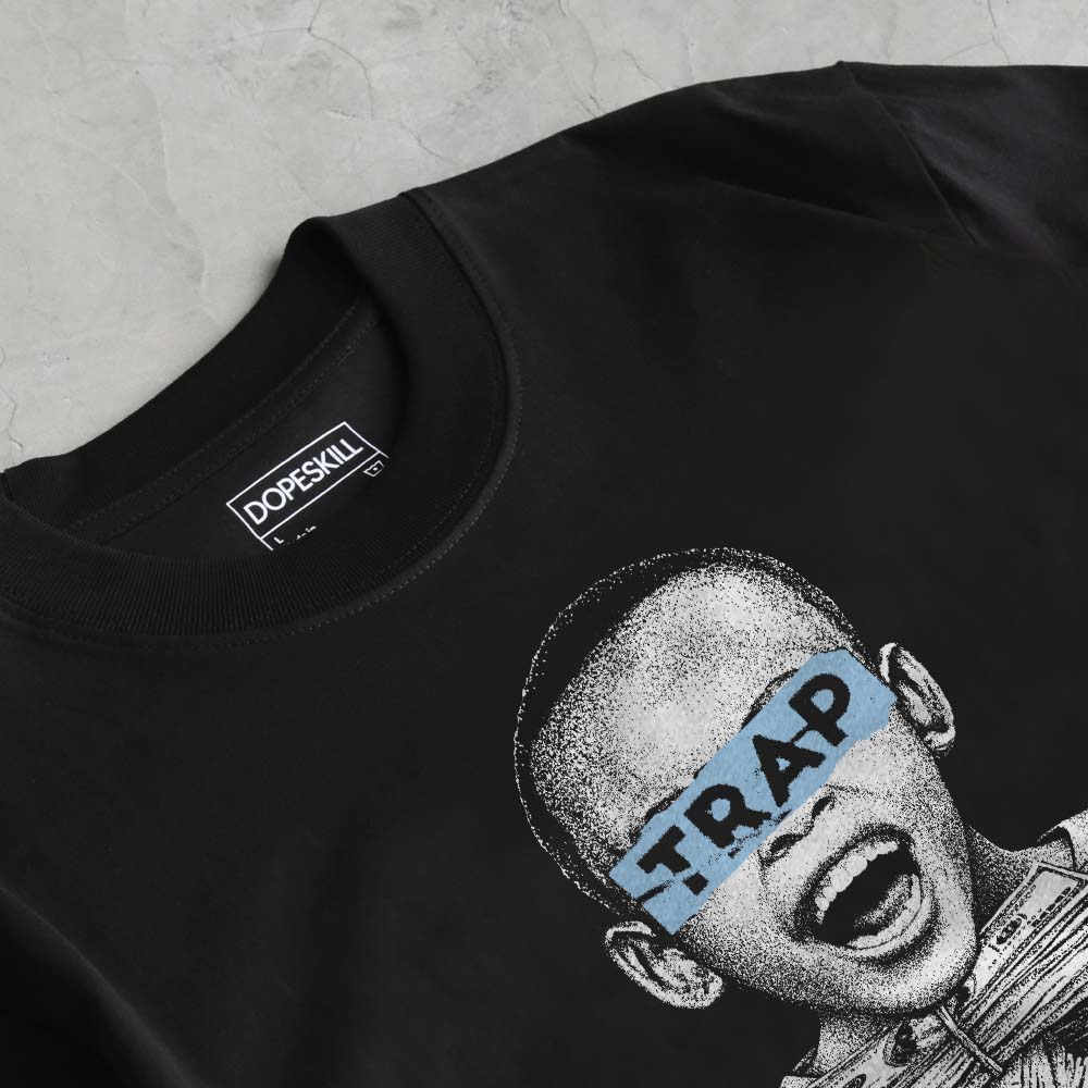 Wolf Grey 5s DopeSkill T-Shirt Scared Money Don't Make No Money Graphic - Image 5