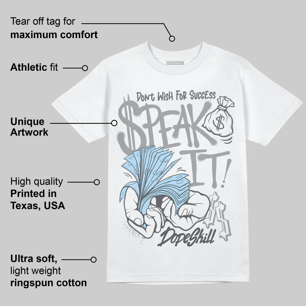 Wolf Grey 5s DopeSkill T-Shirt Speak It Graphic - Image 4