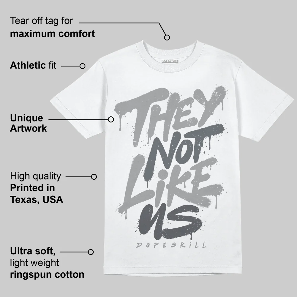 Wolf Grey 5s DopeSkill T-Shirt They Not Like Us Graphic - Image 6