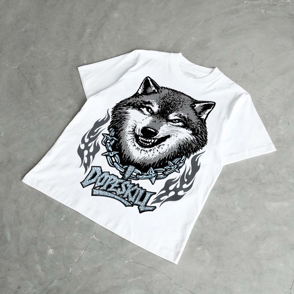 Wolf Grey 5s DopeSkill T-Shirt Wolf Grey Graphic - Image 4