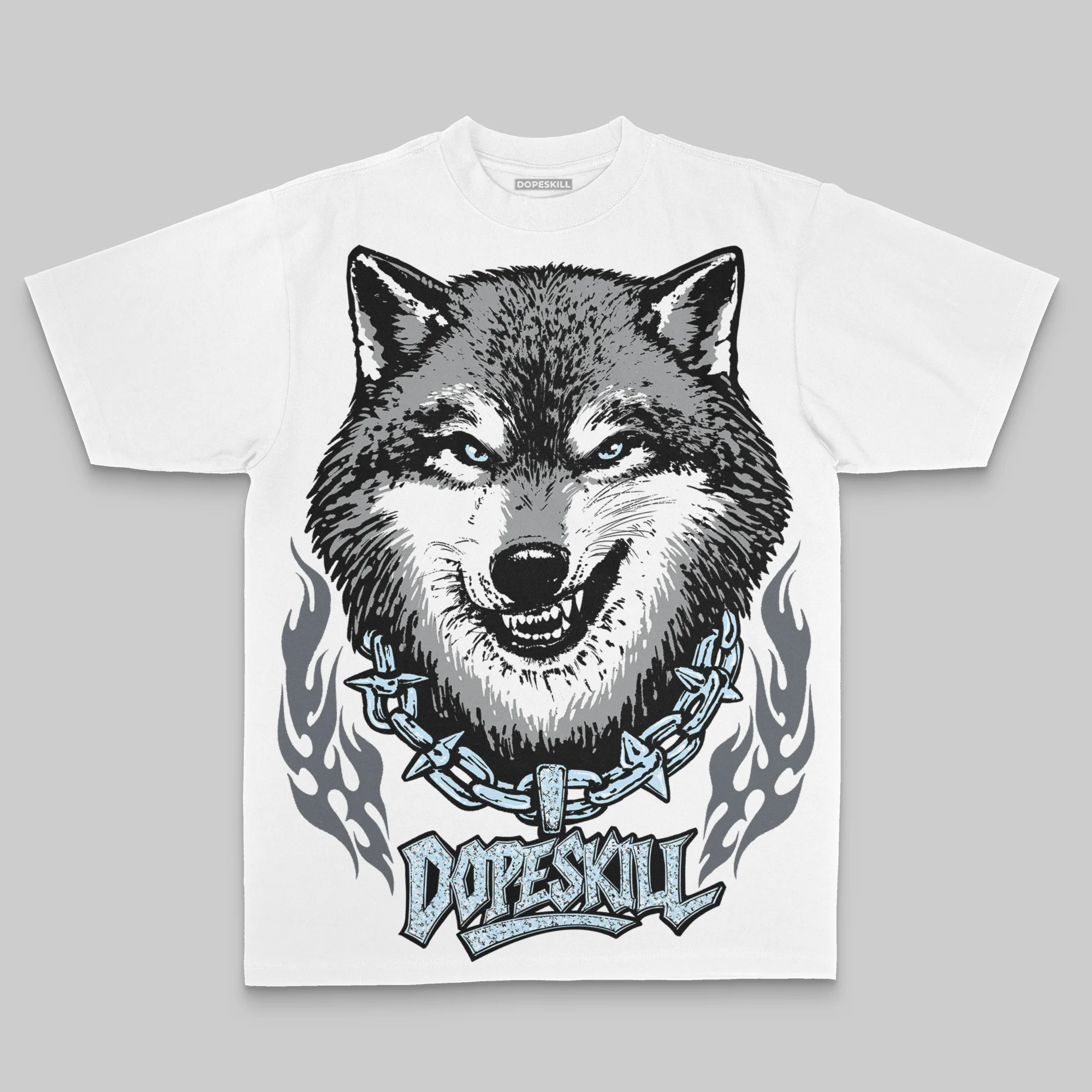 Wolf Grey 5s Oversize Print 'Wolf Grey' DopeSkill Graphic T-shirt