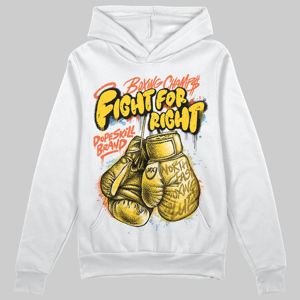 Yellow Collection DopeSkill Hoodie Sweatshirt Fight For Right Graphic - Image 2