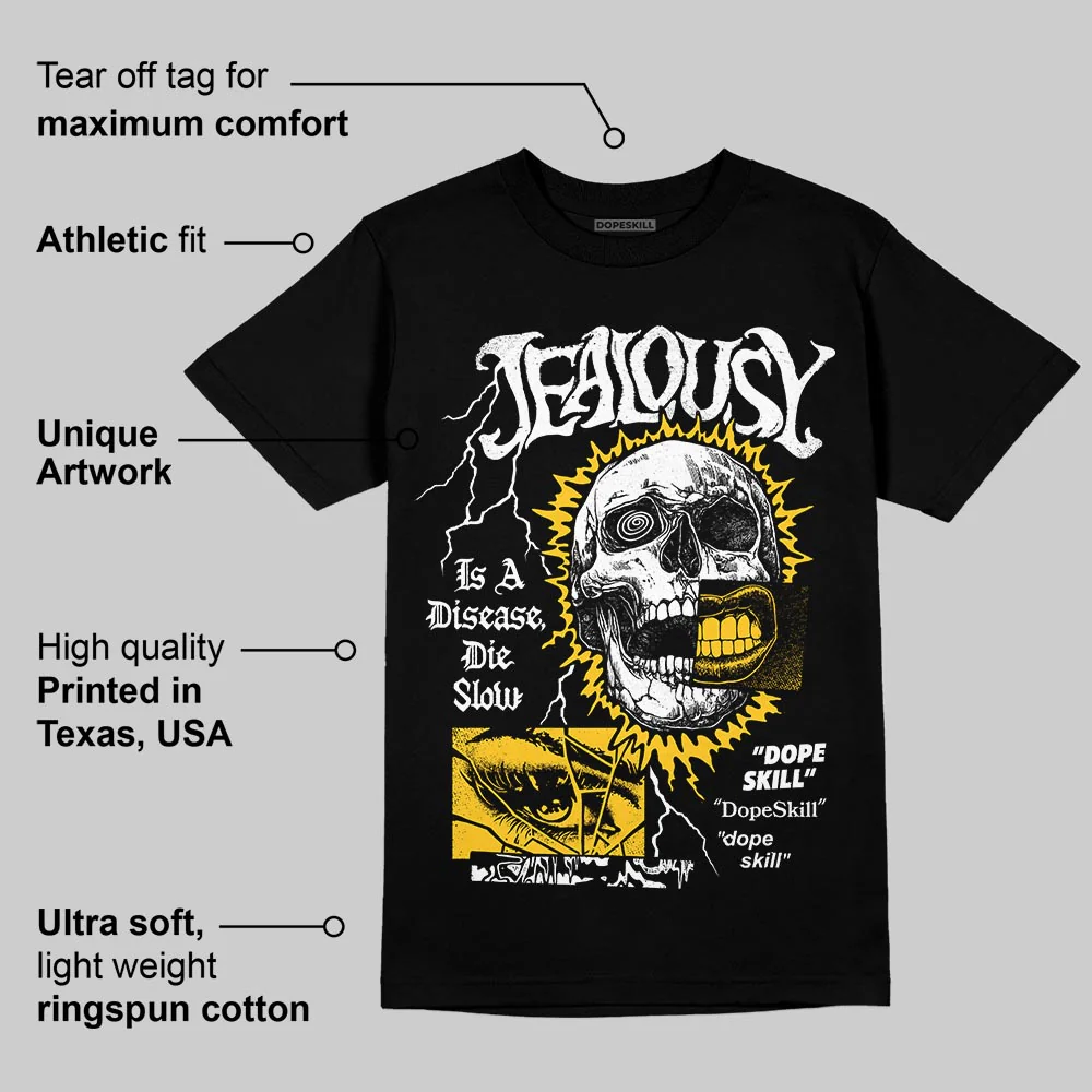 Yellow 'Jealousy' DopeSkill Graphic T-Shirt - Image 4