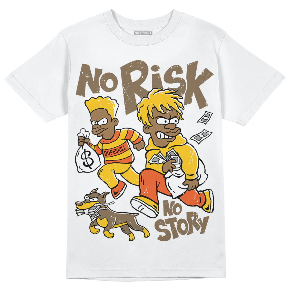 Yellow Collection DopeSkill T-Shirt No Risk No Story Graphic - Image 2