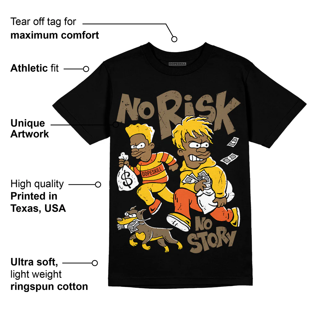 Yellow Collection DopeSkill T-Shirt No Risk No Story Graphic - Image 3