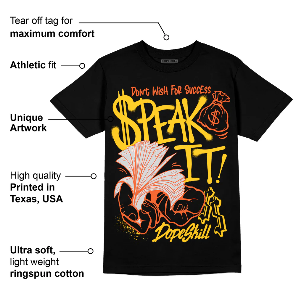 Yellow Collection DopeSkill T-Shirt Speak It Graphic - Image 3