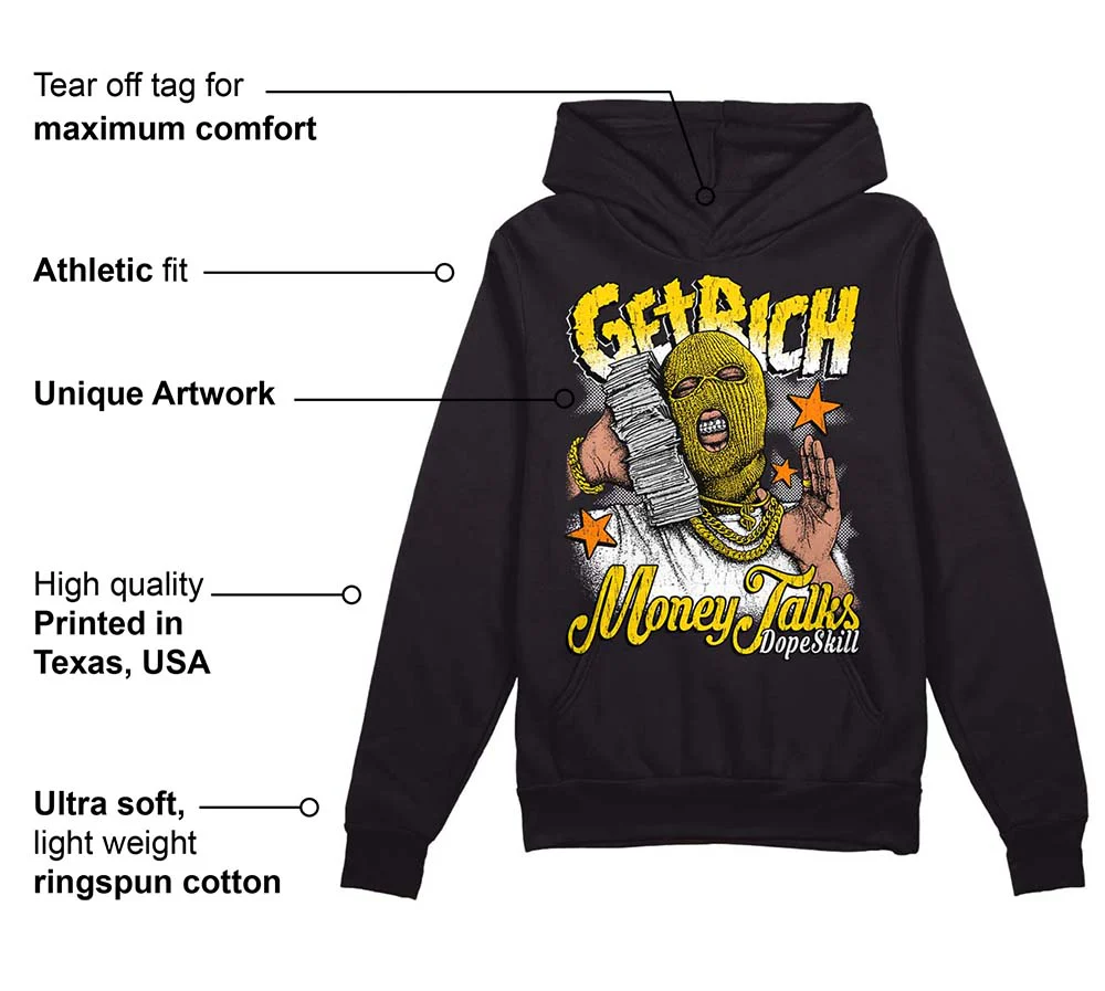 Yellow Ochre 6s DopeSkill Hoodie Sweatshirt Get Rich Graphic - Image 3