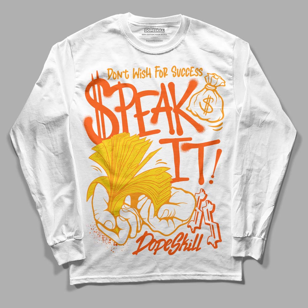 Yellow Ochre 6s DopeSkill Long Sleeve T-Shirt Speak It Graphic - Image 2