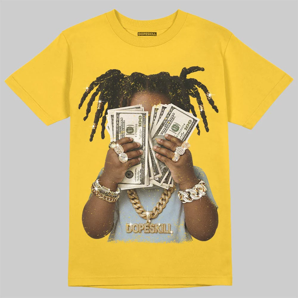 Yellow Ochre 6s DopeSkill T-Shirt Rich Youth Graphic - Image 3